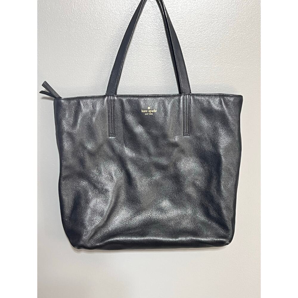 Kate Spade New York Jana Tote Saffiano Leather Handbag Black K8150 Black Zipper
